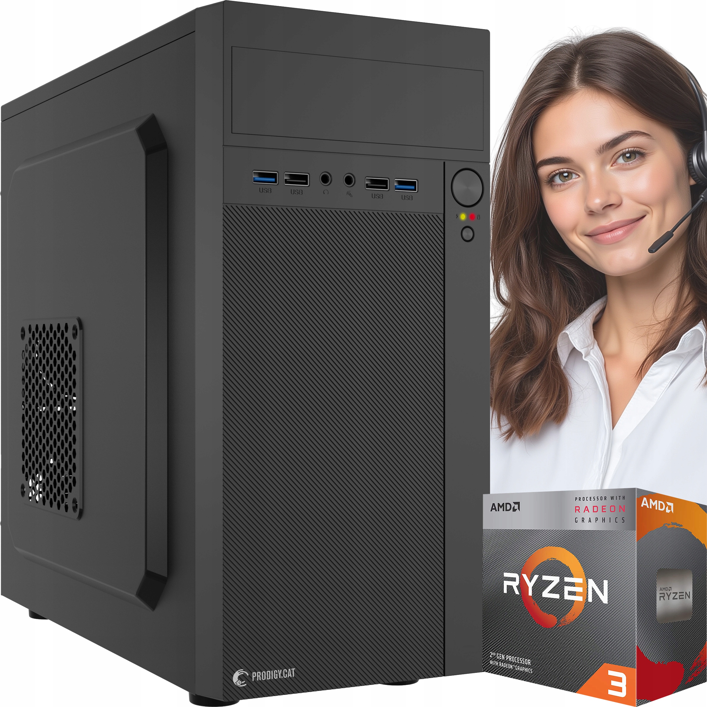 Komputer biurowy multimedialny Amd Ryzen Vega 8GB Ram 256GB Ssd Windows 11