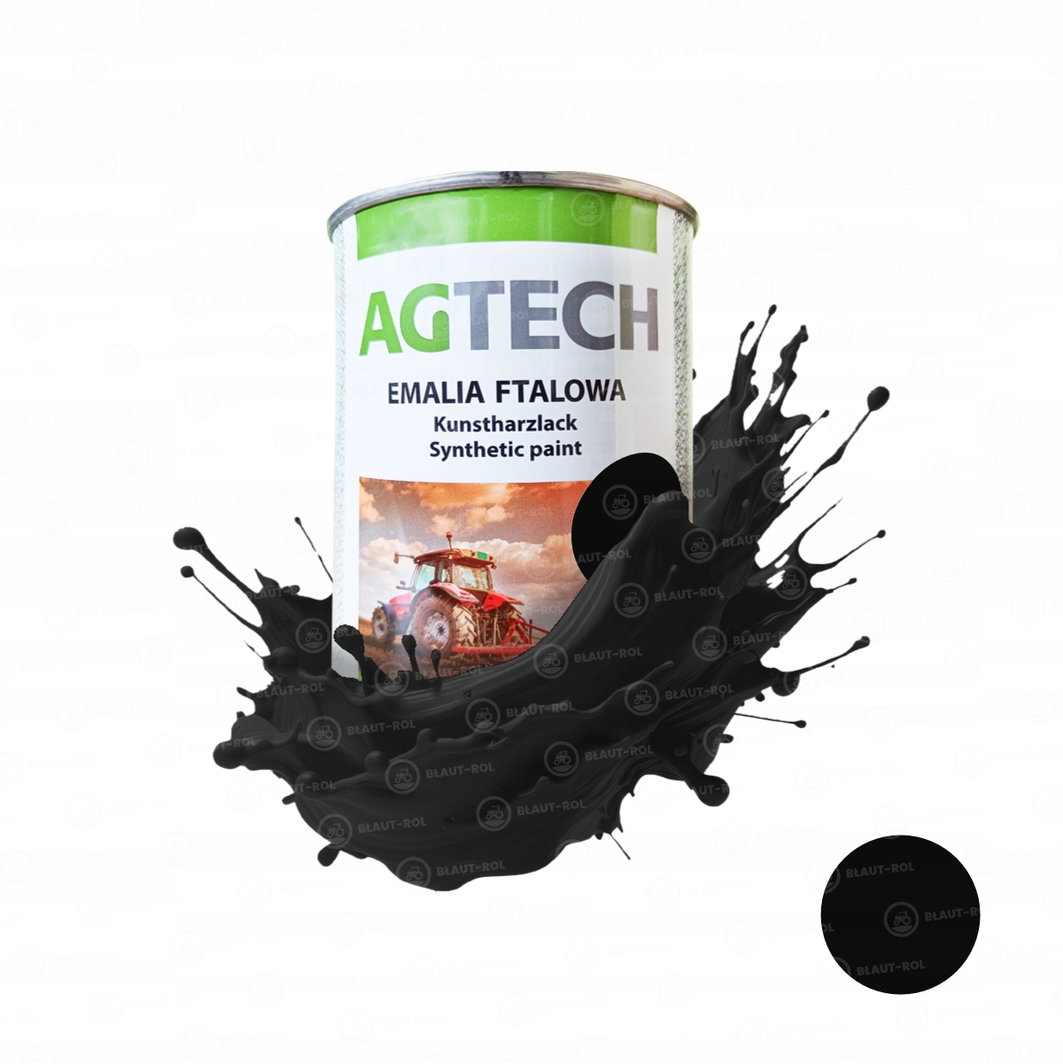 Farba lakier czarny sygnałowy Zetor Ursus 0,8L renowacyjna do metalu