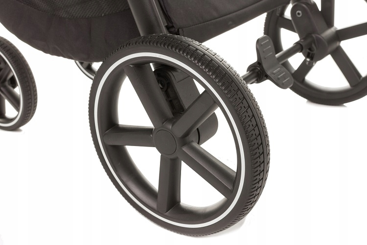 Wózek spacerowy STINGER PRO szary duże koła lekki Wysokość produktu 111 cm