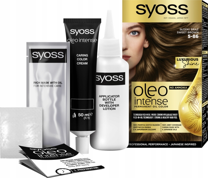 Syoss Oleo Intense Barva Na Vlasy Bez Amoniaku Č. 5-86 Sladká Hnědá 1 Ks
