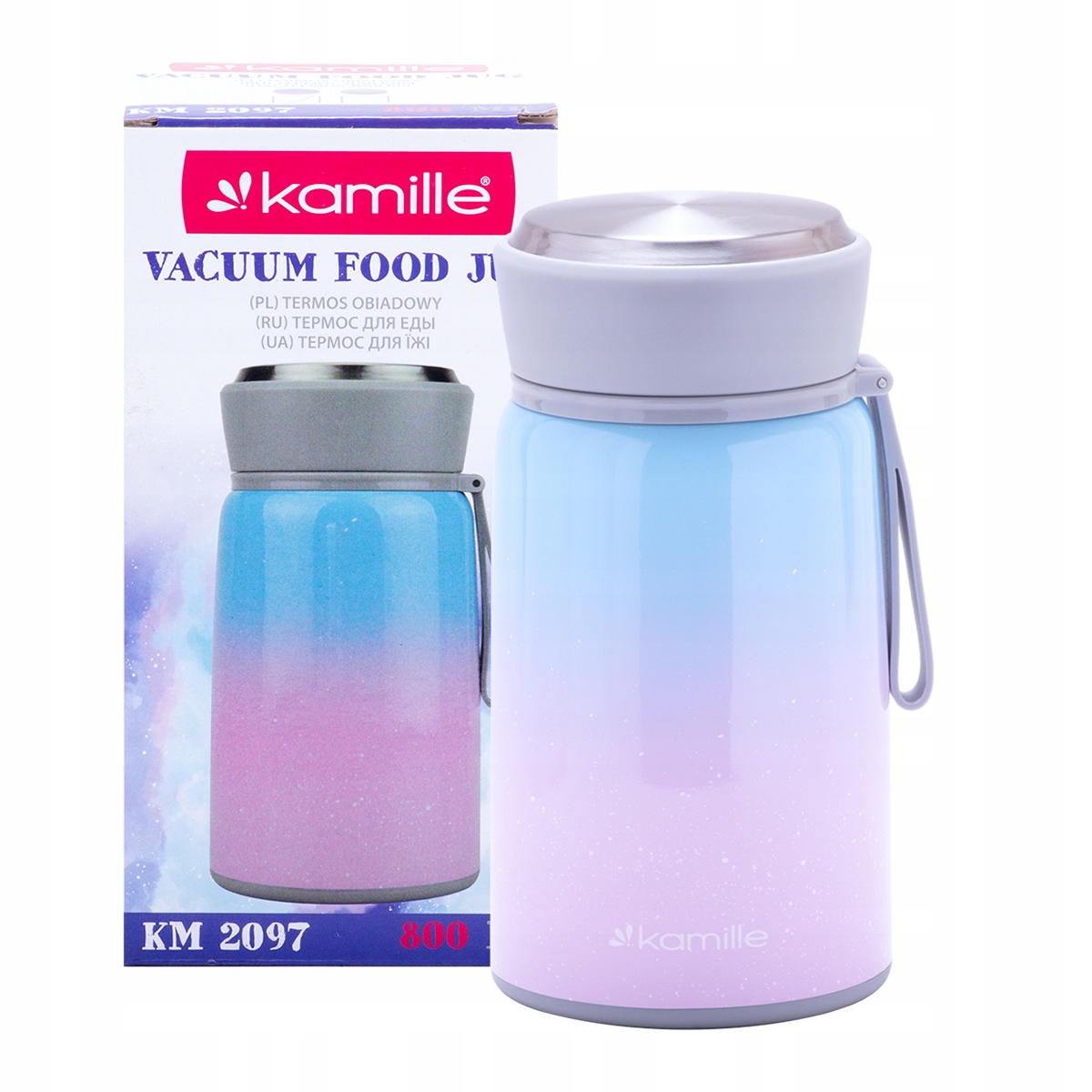 TERMOS OBIADOWY 800 ml LUNCH BOX NA ŻYWNOŚĆ ZUPĘ STALOWY MENAŻKA 0,8L Rodzaj termos obiadowy