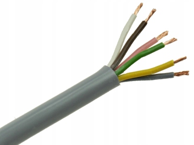 Kabel zasilający Technokabel LIYY 6x0,34mm2 300V 1 m