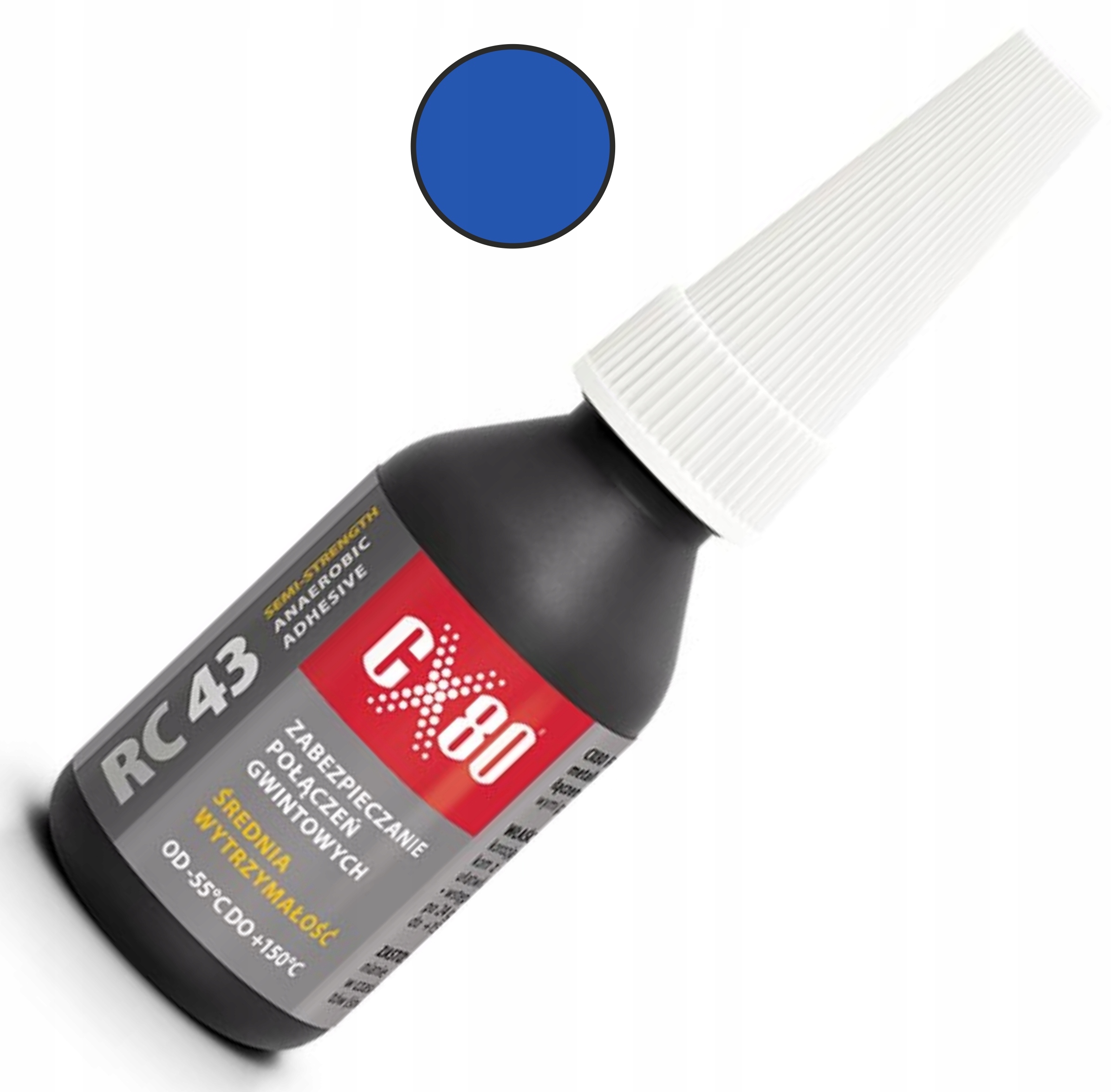 RC43 Klej Do Gwintów Śrub CX-80 Średnia Siła 10ml