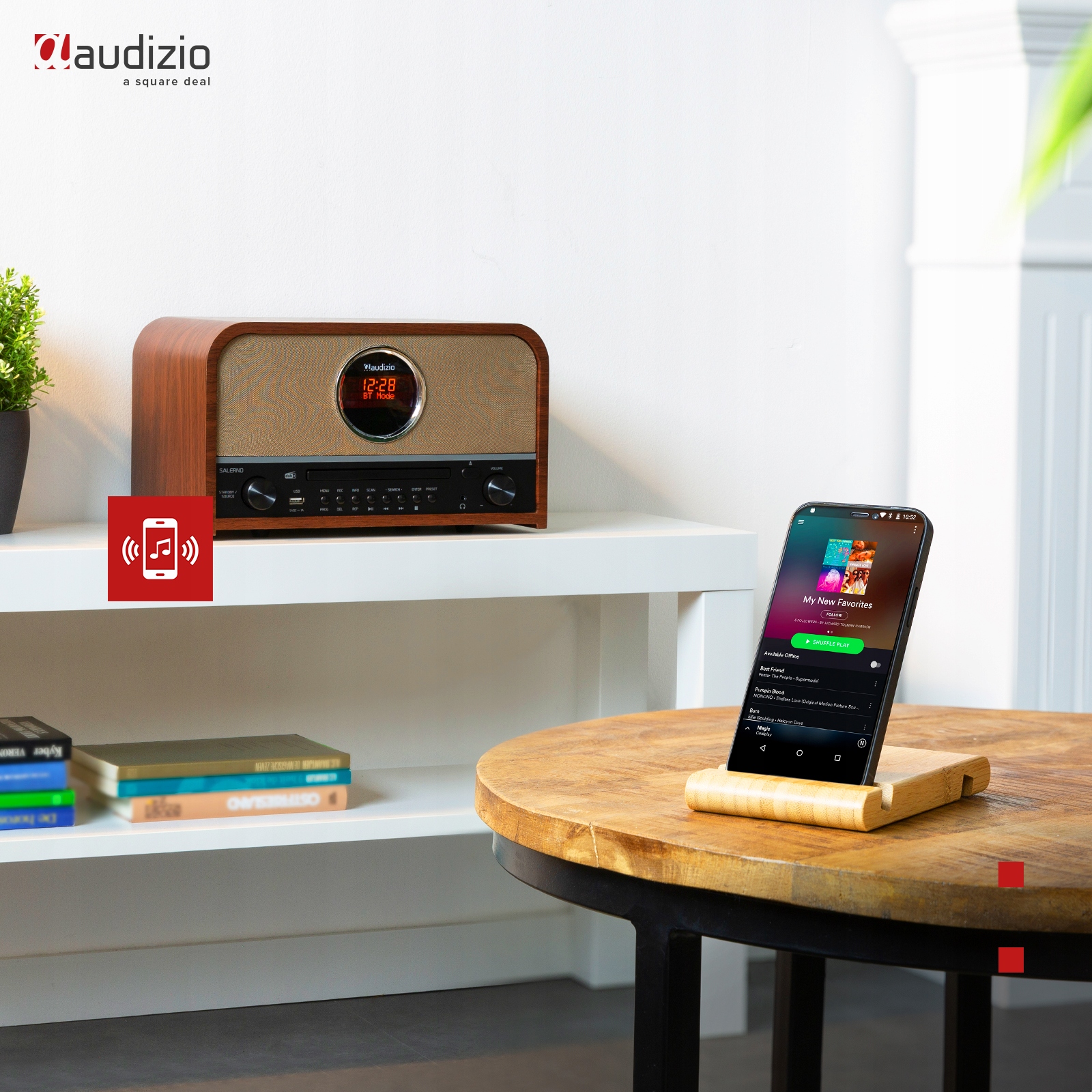 RETRO Radio DAB+/FM domowe z odtwarzaczem CD BT Radio FM DAB+