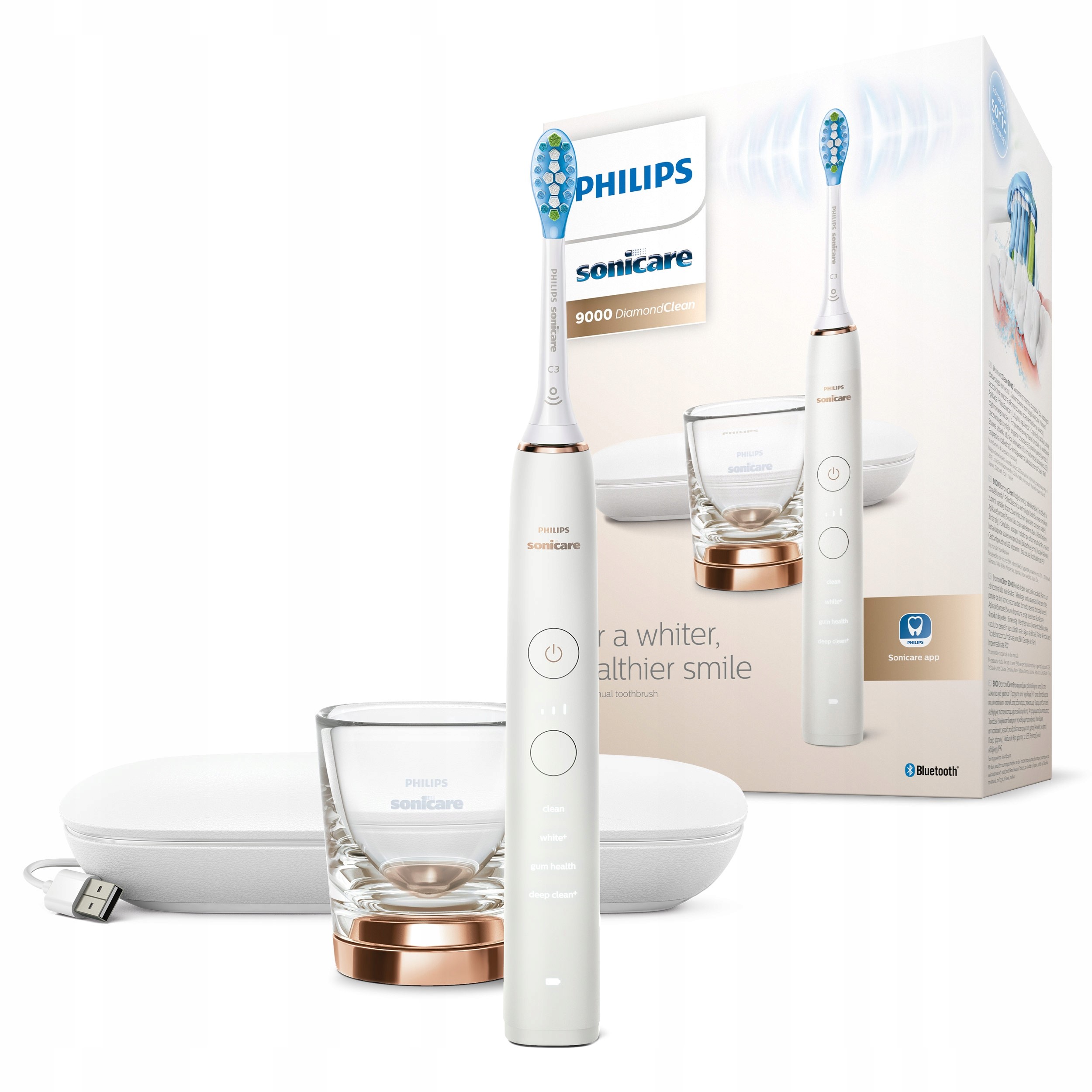 Philips Sonicare DiamondClean 9000 szczoteczka soniczna złoty róż HX9911/94