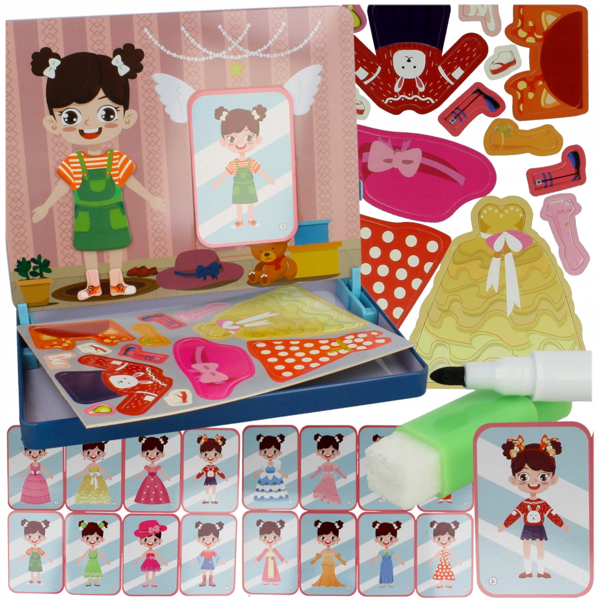 UKŁADANKA PUZZLE MAGNETYCZNE EDUKACYJNE PROJEKTOWANIE STROJÓW SALON MODY Certyfikaty, opinie, atesty CE