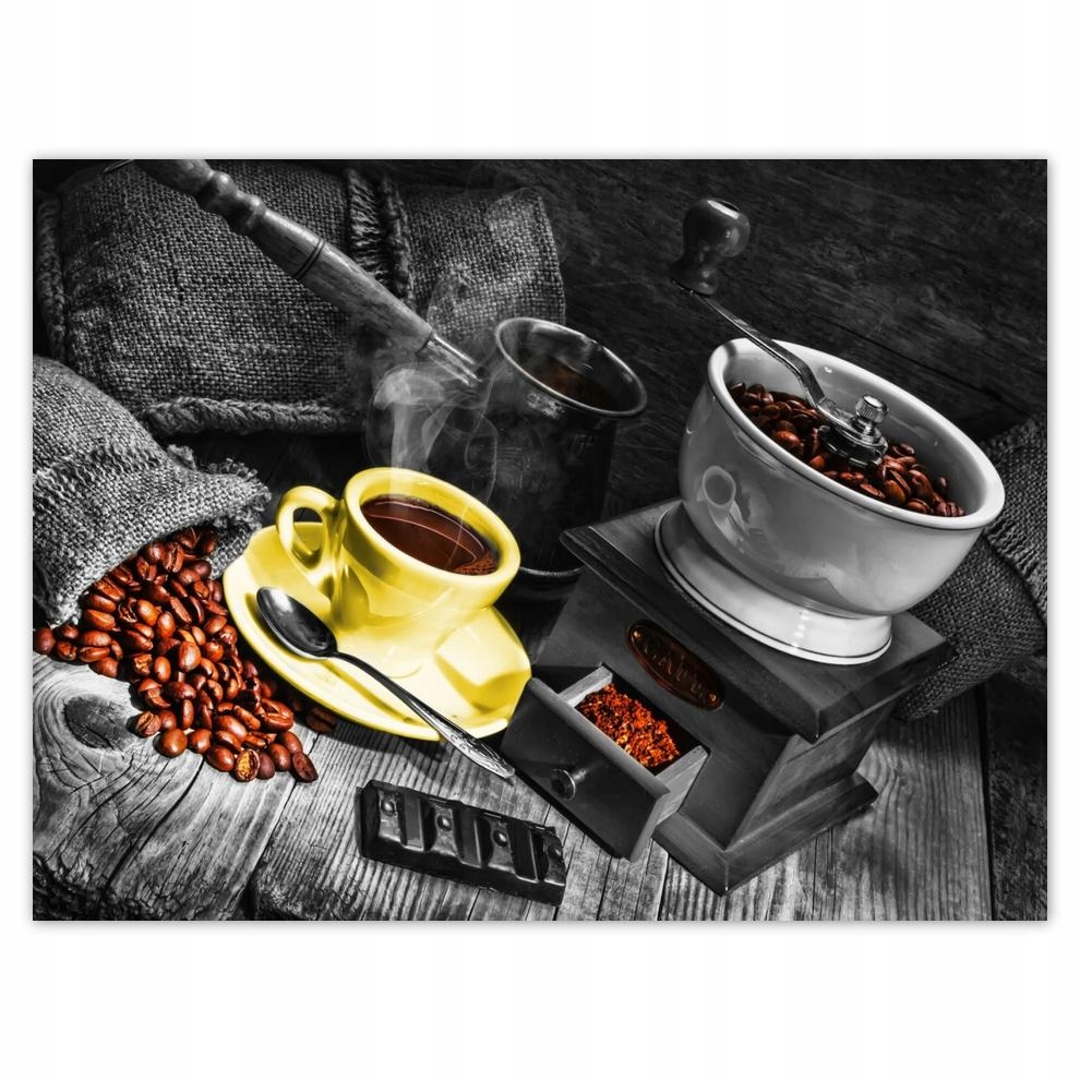 

Plakat 40x30 Żółta filiżanka Kawa