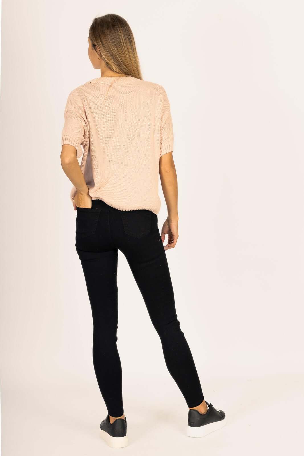 Spodnie damskie Goodies rurki Push Up Czarne - 40 Zapięcie guziki