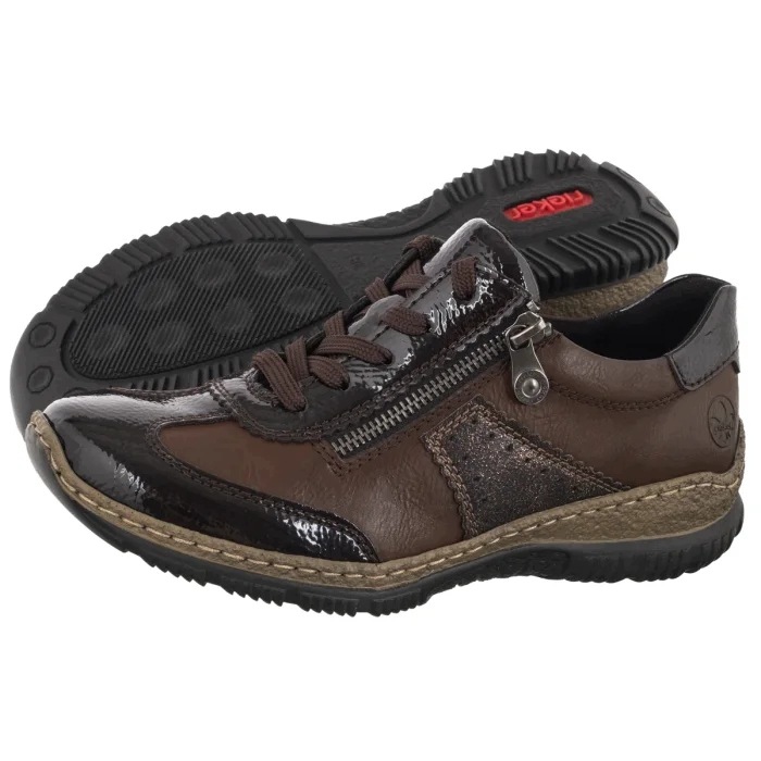 Pohodlné dámské polobotky Rieker Hnědé N3200-24 Brown