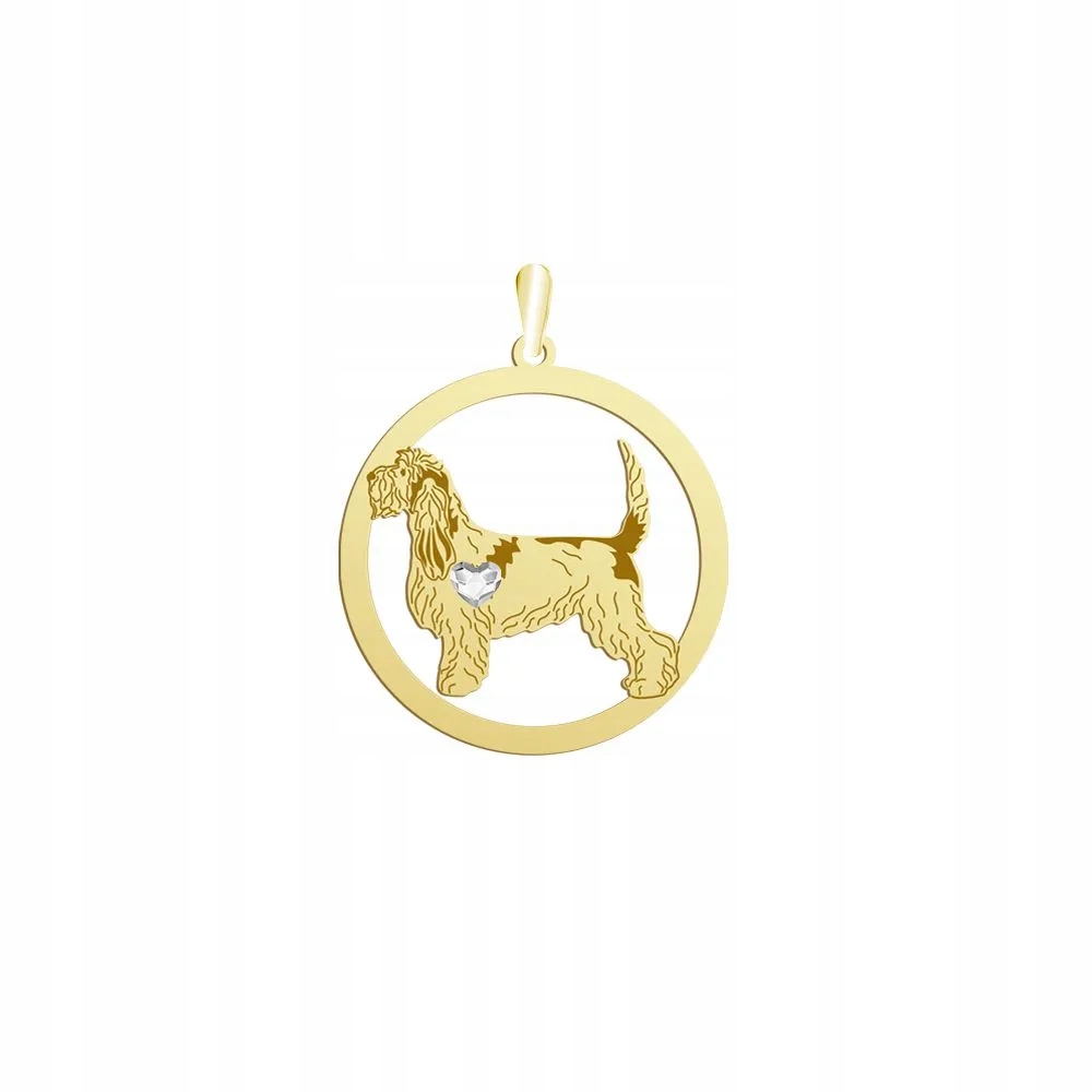 Pozlacený přívěsek Grand Basset Griffon Vendeen 925 Gravírování Bonus