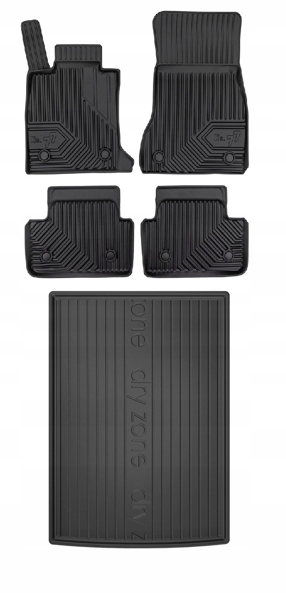 Set 77 Gumové rohože a rohože Bmw řady 5 G60 Sedan od roku 2023