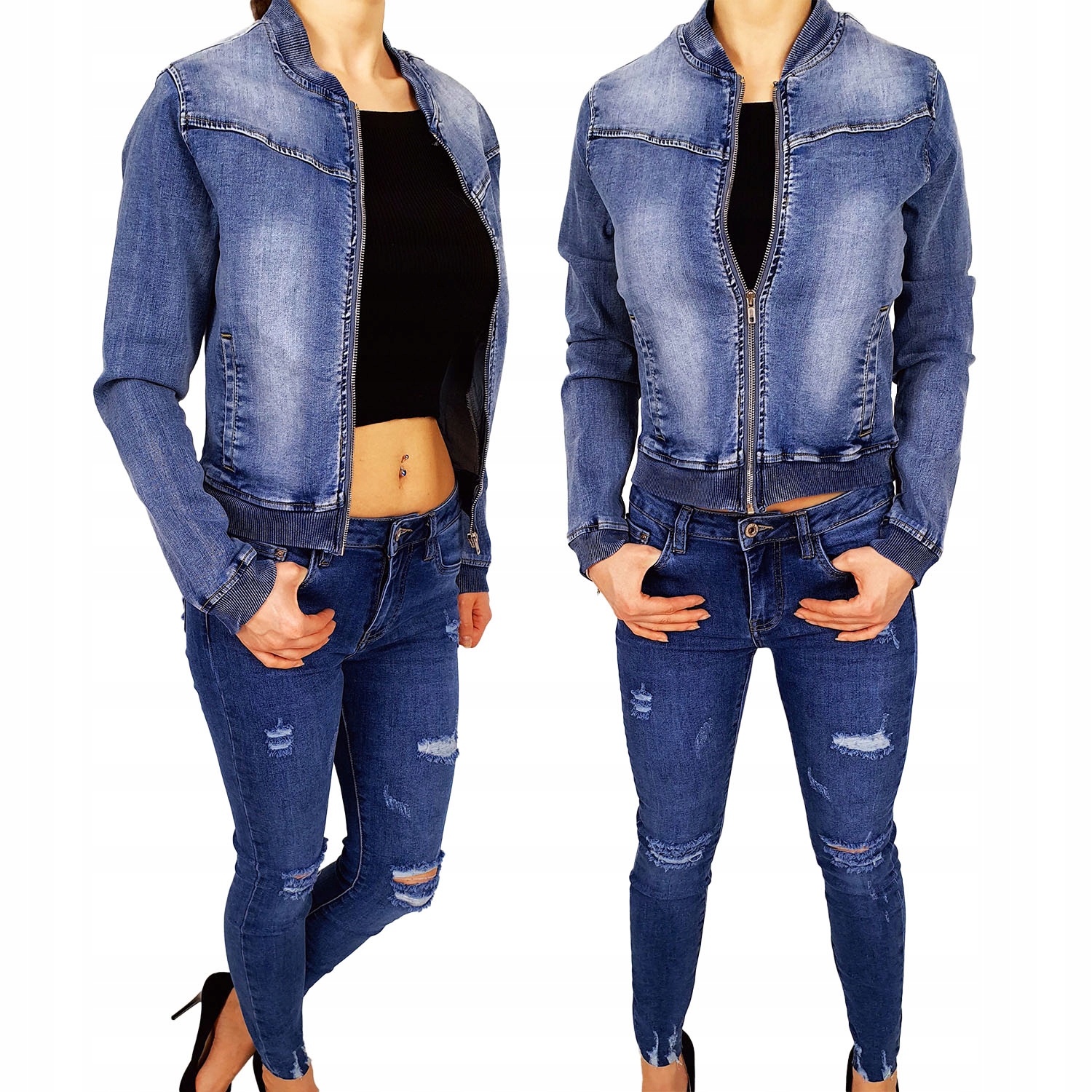 #katana Jeansová bunda Bomber Mládežnická 4