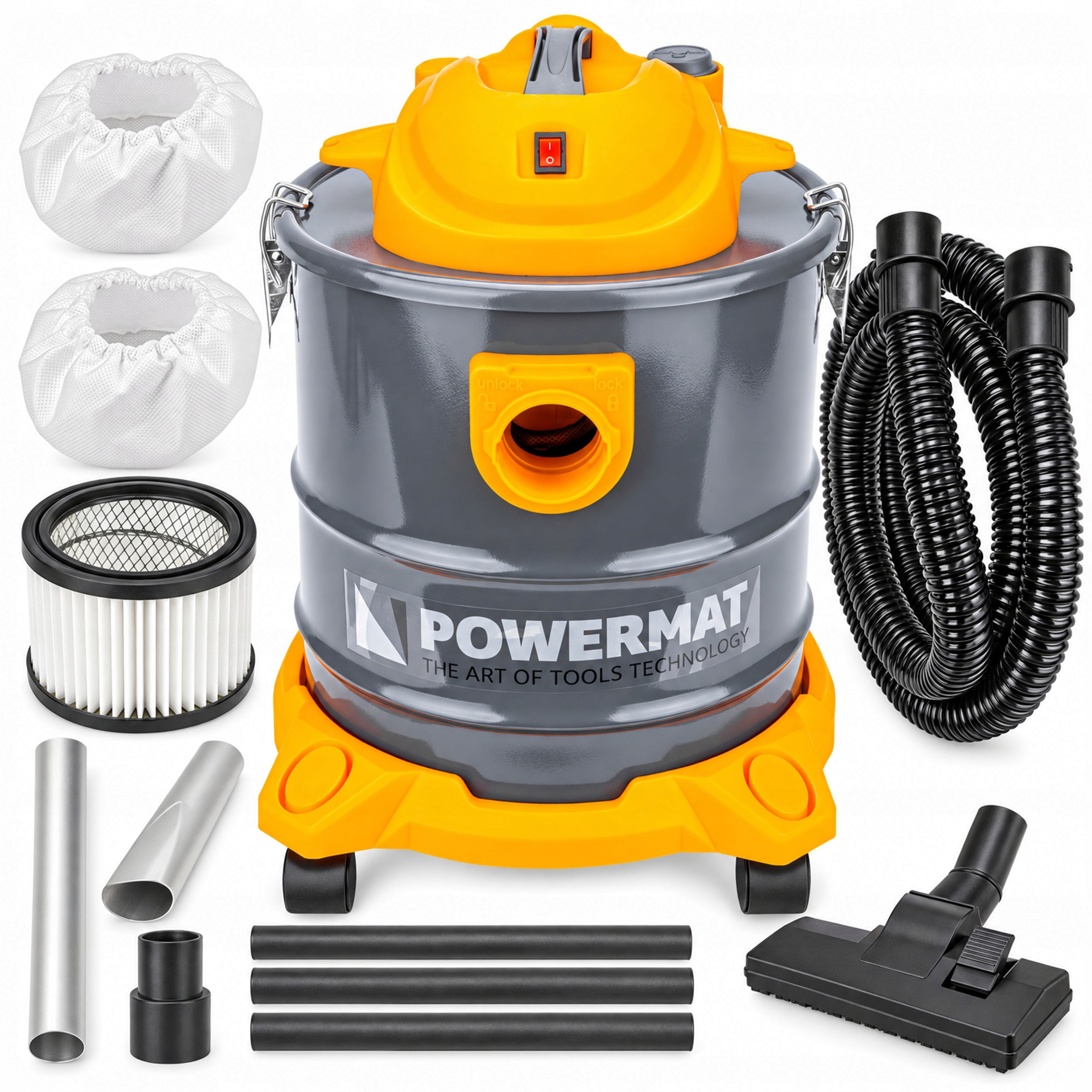 Vysavač Dílenský Separátor Na Popel Krbu 20L 1650W Hepa Třepač