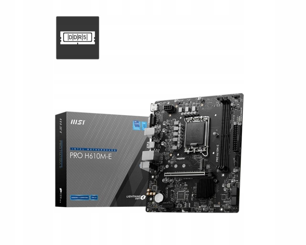 Msi Mb Sc LGA1700 Pro H610M-E, Intel H610, 2xDDR5, 1xHDMI, 1xVGA, …