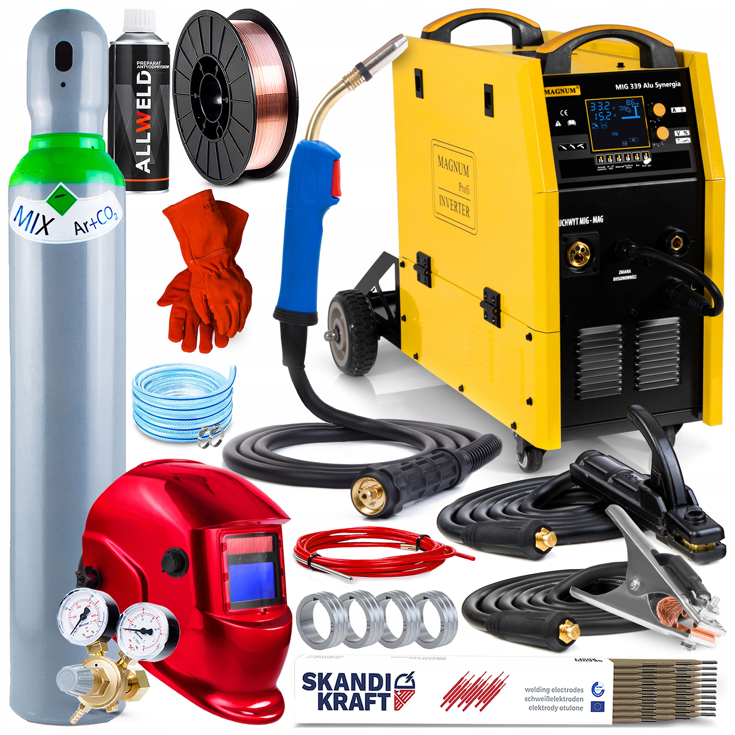 Svářečka Migomat Magnum Mig 339 Hliník Synergie 4X4 Mma Tig 315A 400V