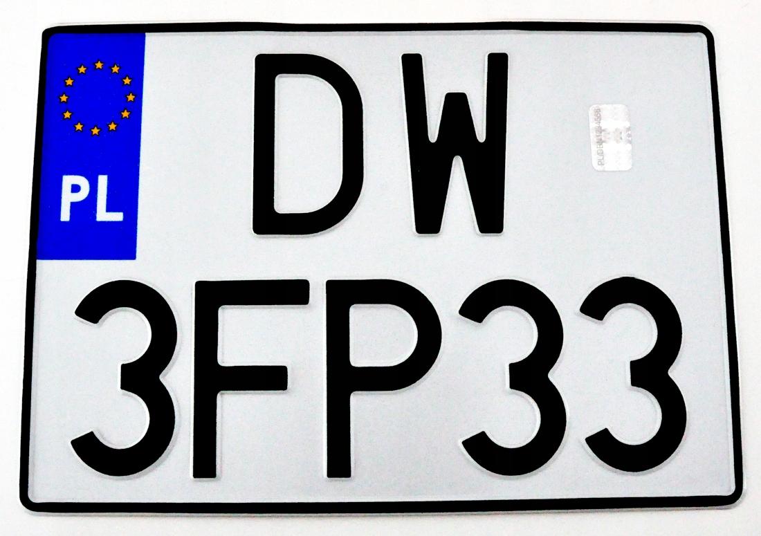 Tablica kwadratowa do przyczepy 305x214 + hologram