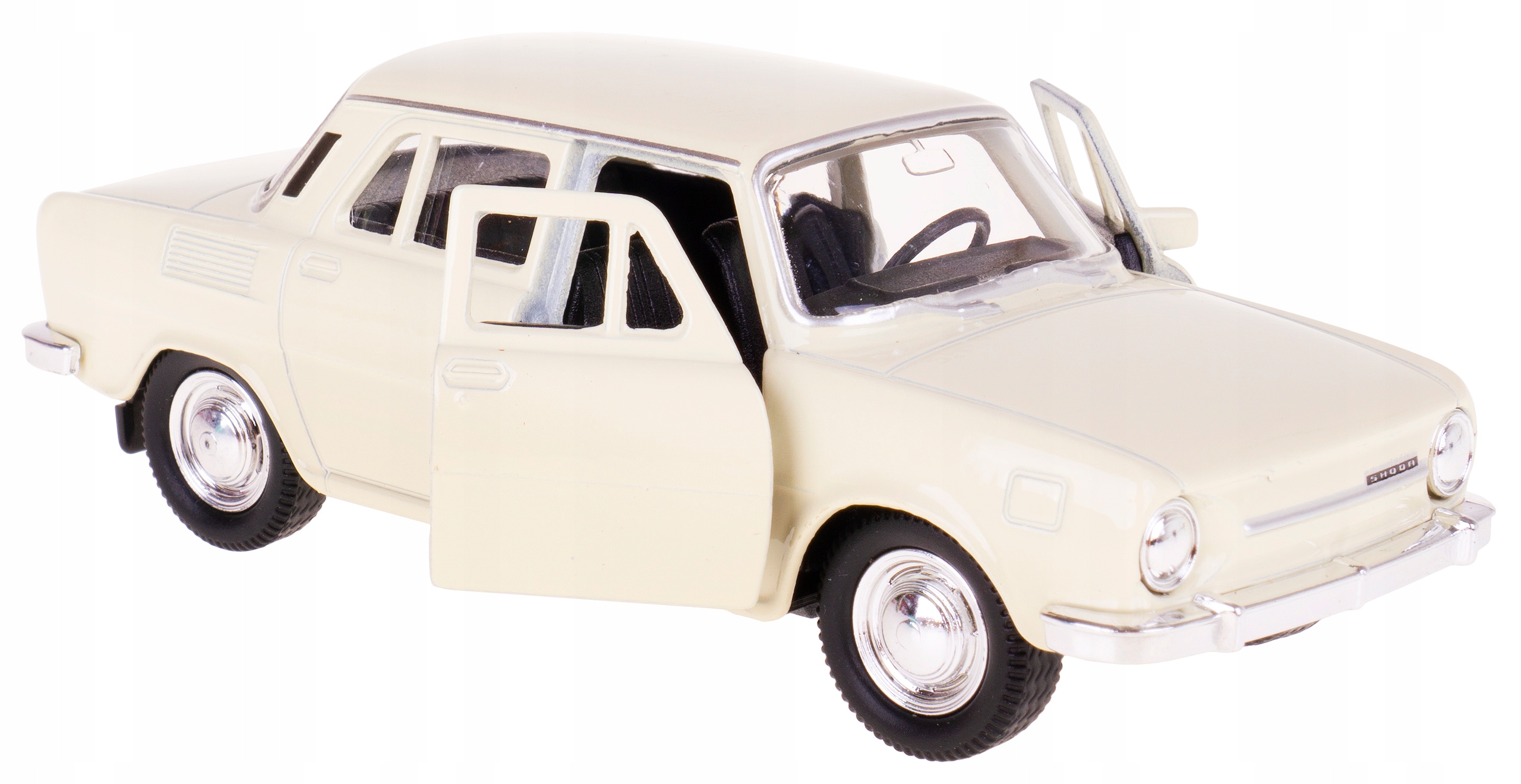 SKODA 100 MODEL METALOWY WELLY 1:34/39 KREMOWY