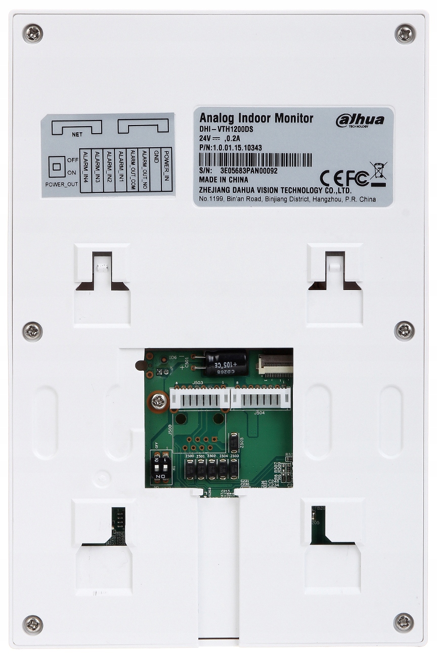 PANEL WEWNĘTRZNY MONITOR DAHUA ANALOG VTH1200DS / DHI-VTH1200DS Marka Inna