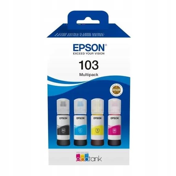 Epson Inkoust 103 Ecotank Multipack 4 Barvy 4X65 ML Pro Tiskárnu Ecotank