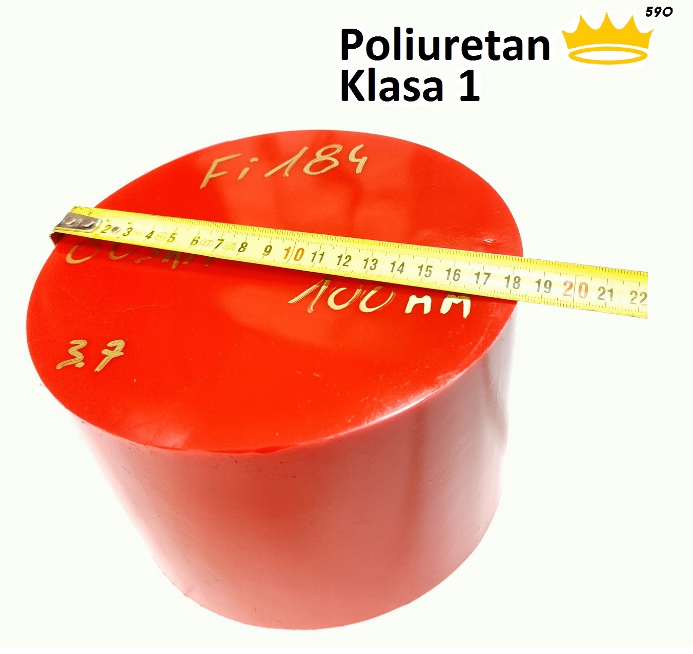 Poliuretan 80 sha Czerwony pręt do Toczenia Fi184