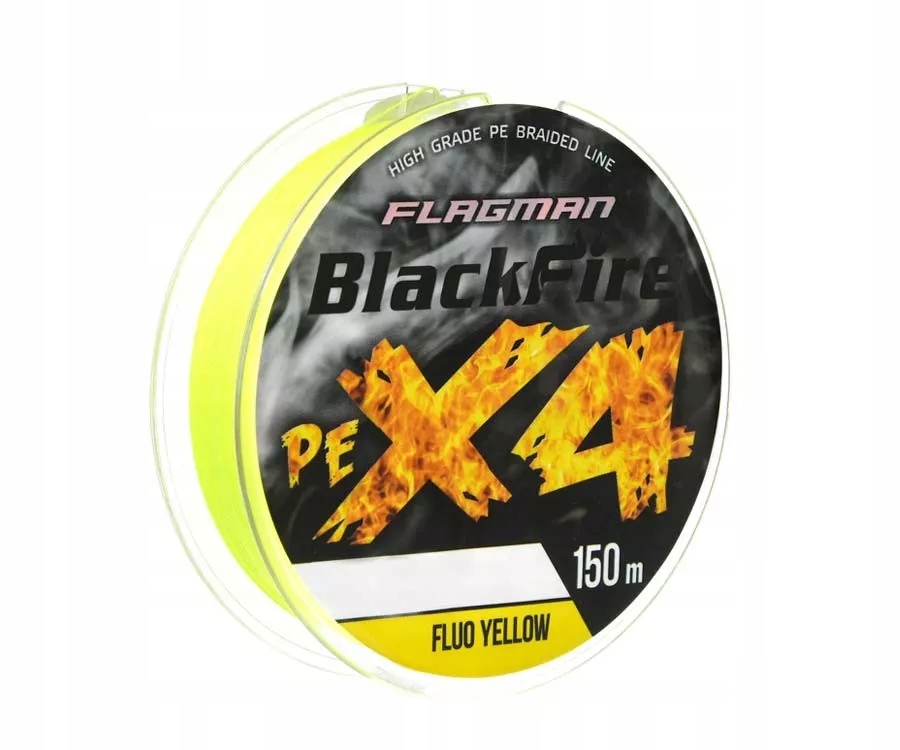Plecionka Flagman Blackfire Pe X-4 150m 0.12mm Fluo