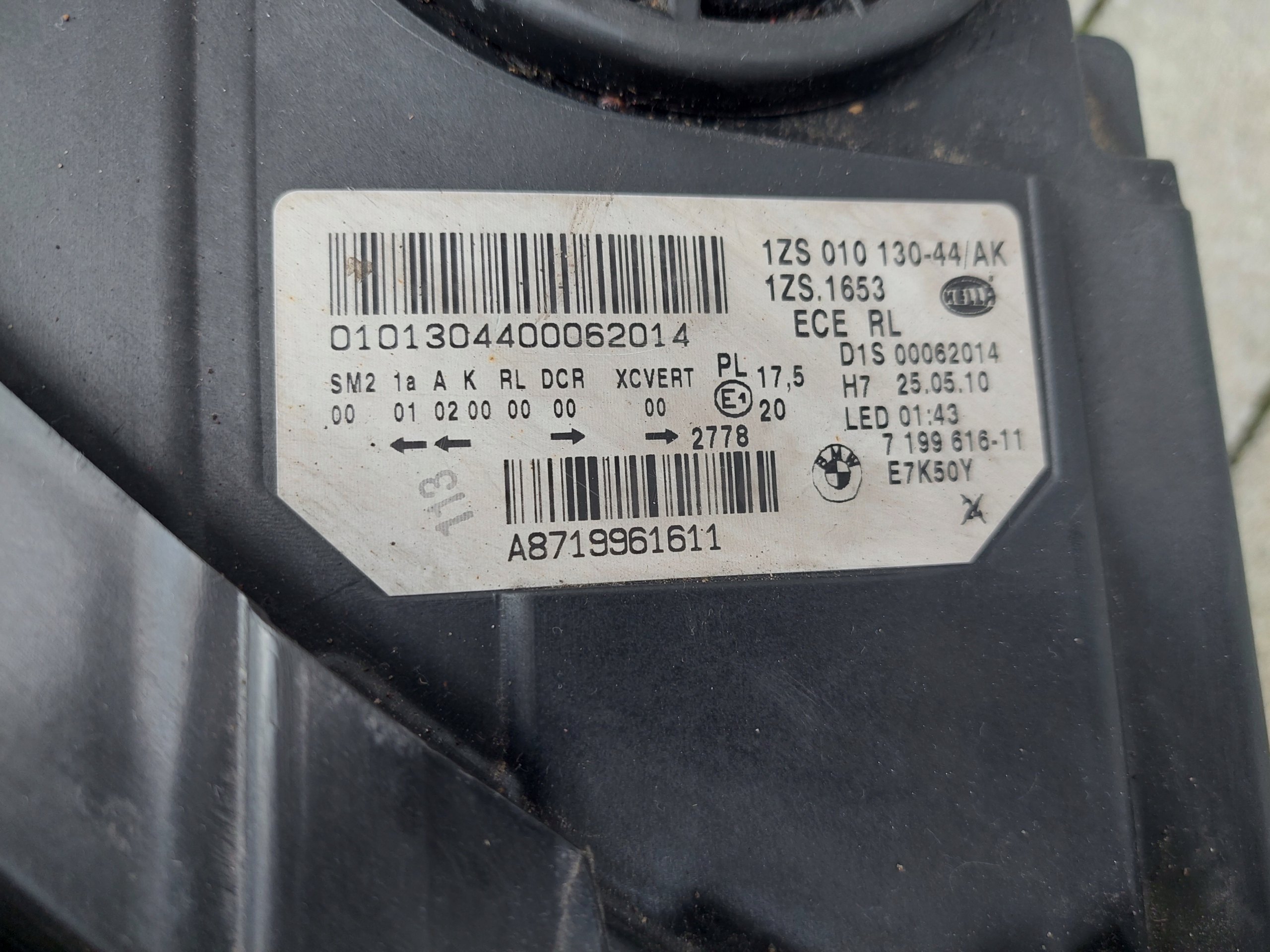 light front right front right complete EU XENON 7199616 BMW 5 GT F07