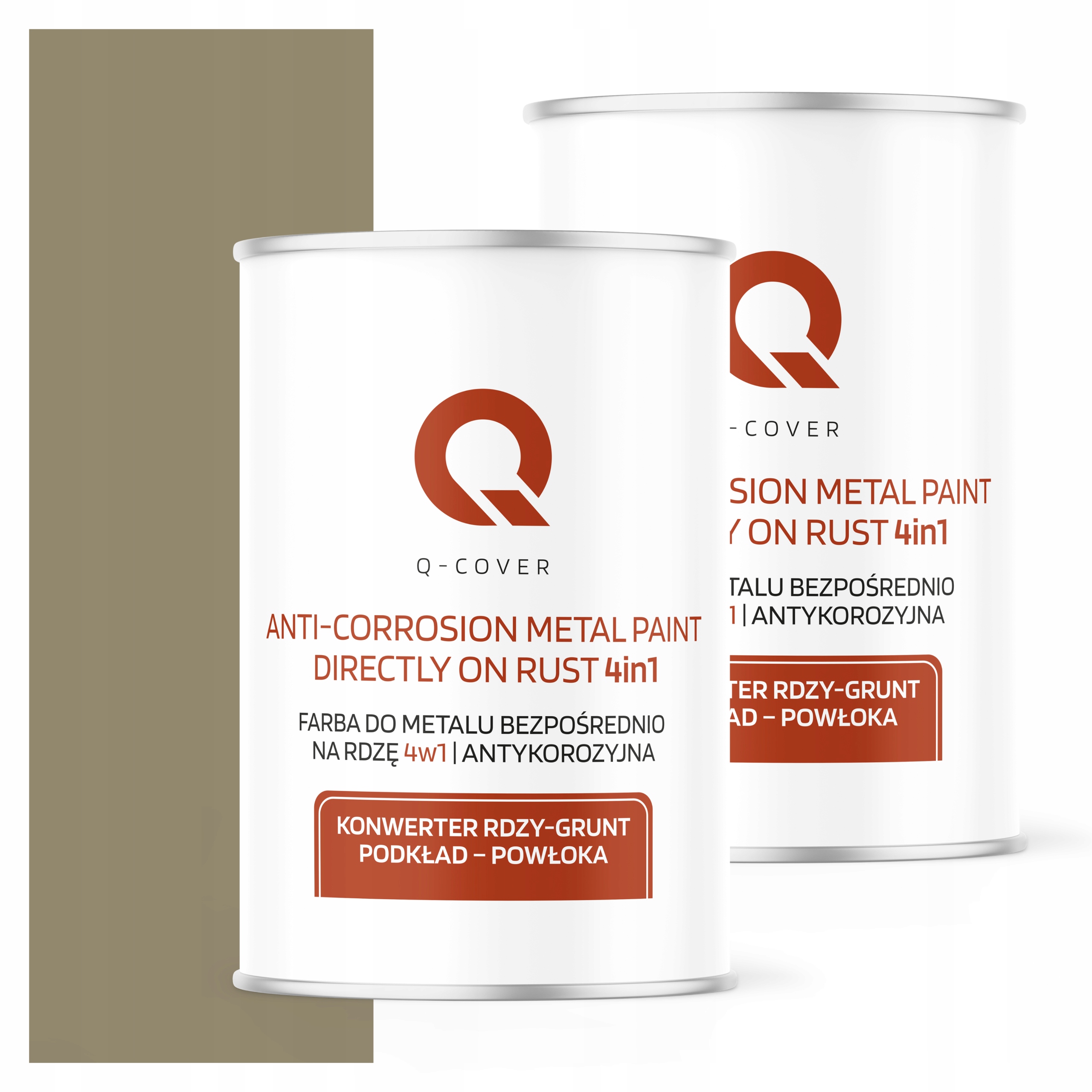 Farba Priamo na hrdzu Kov Pozinkovaný Hliník Oceľ 1L 4v1 Mat Šedá Žltá