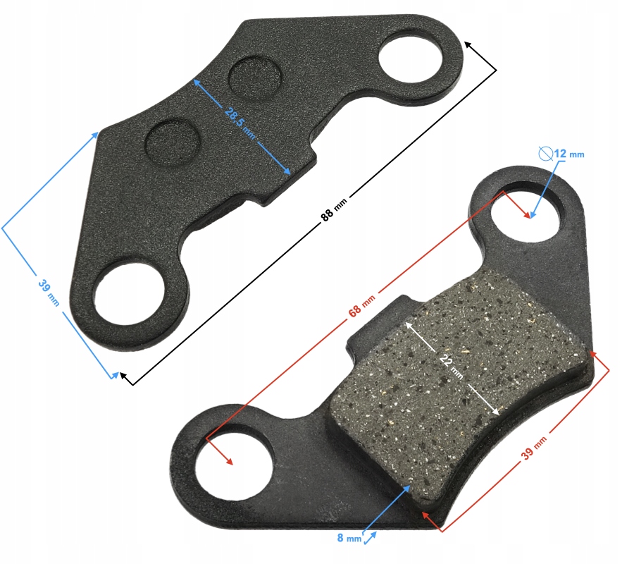 KLOCKI HAMULCOWE 88MM X 38MM