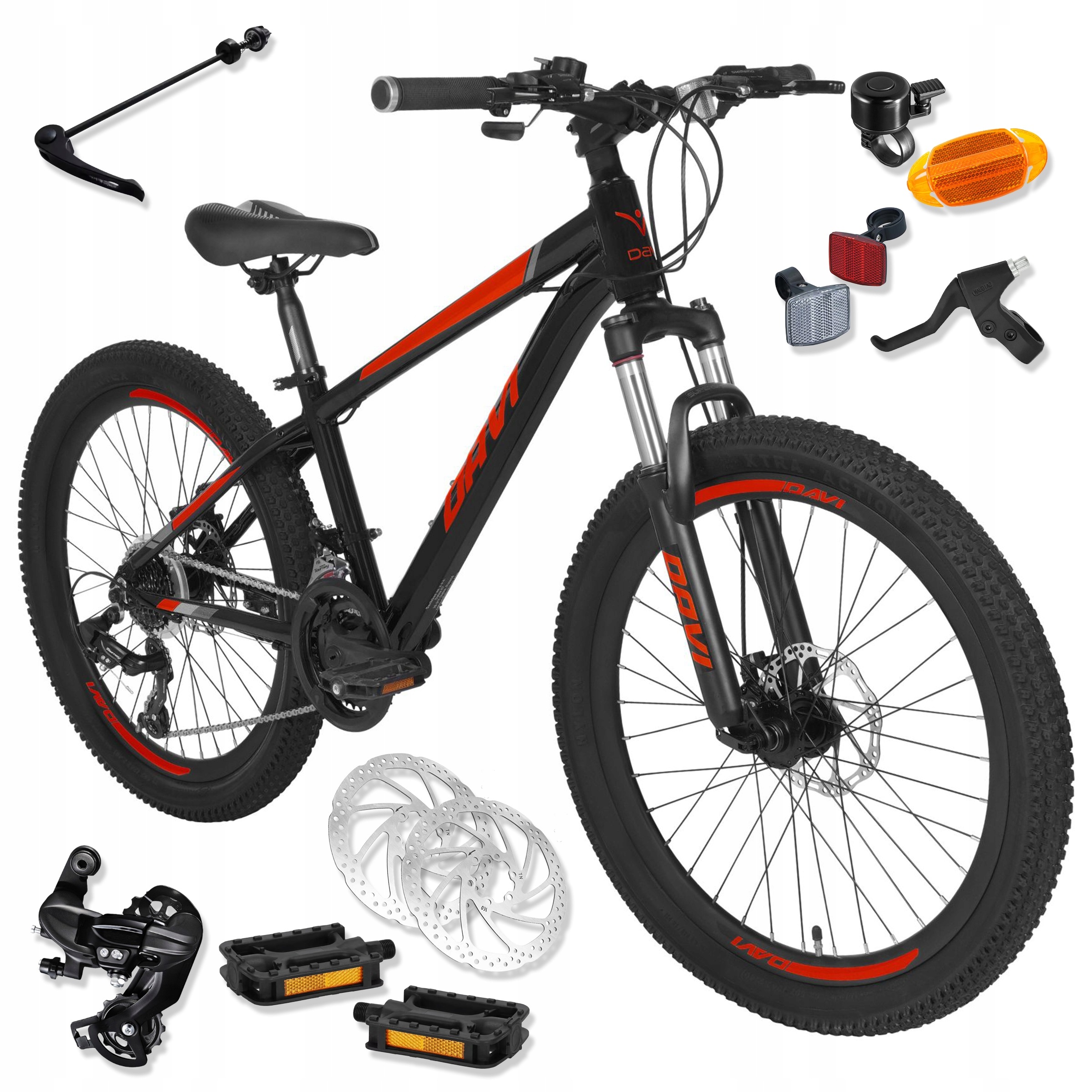 Dětské Kolo 24" Horský Mtb Rám 11" Palců Davi Terrano