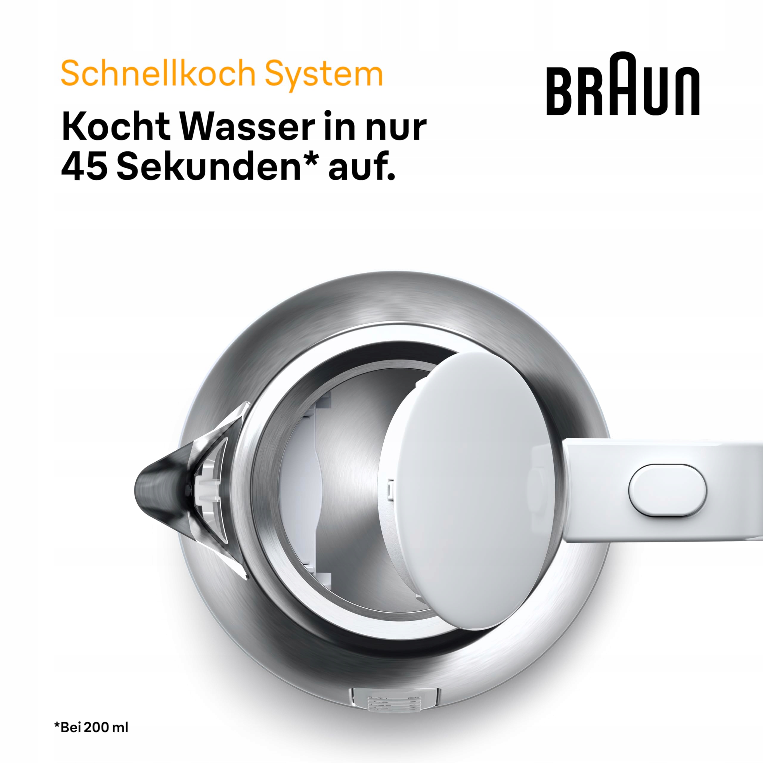 BRAUN PurShine Czajnik Elektryczny 360° 1,7L 2200W Biały — miniatura 5