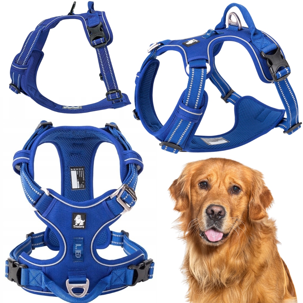 Levně Postroj Pro Psa Nastavitelný Truelove Front Line Premium Odolný Tmavě Modrý XL