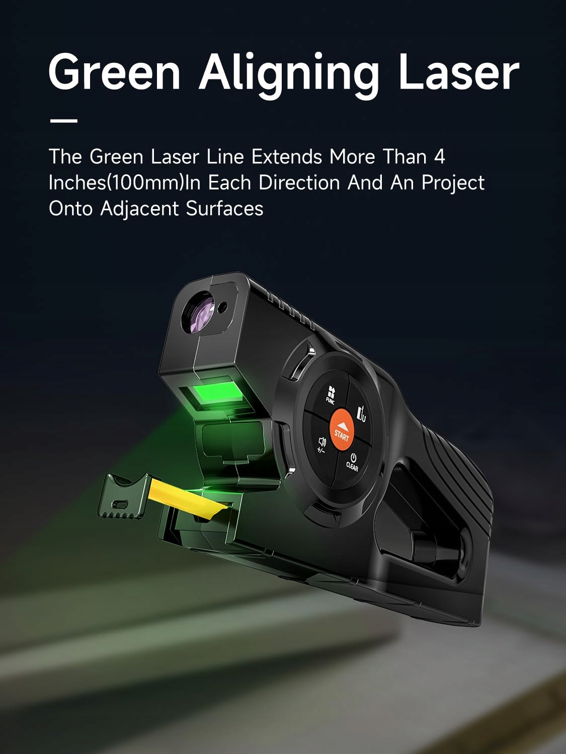 AICEVOOS Cyfrowa Miarka 3w1 60m Laserowy Dalmierz z Auto Zamknięciem — miniatura 5