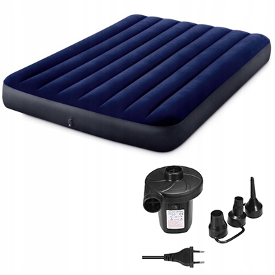 INTEX ŁÓŻKO MATERAC TURYSTYCZNY 2-OS + Pompka 230V