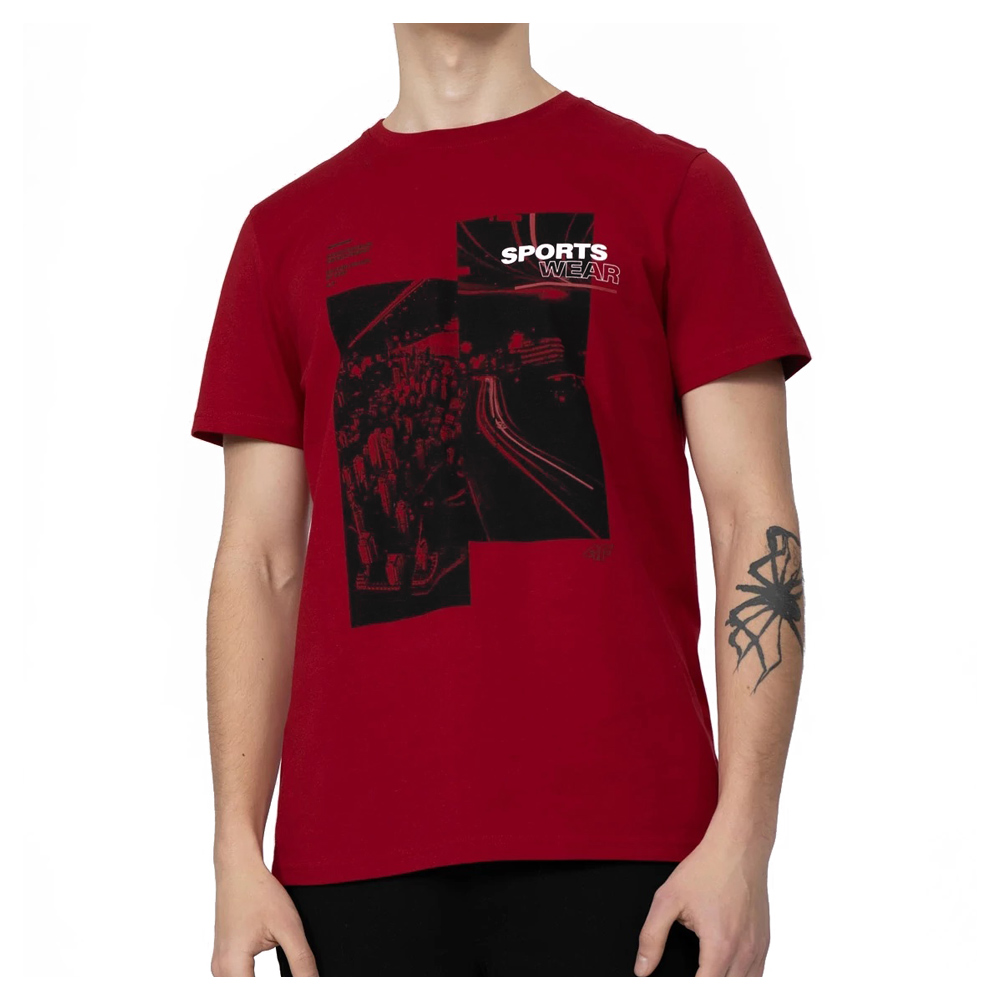 

4F T-shirt Koszulka Męska TSM017 Czerwona L