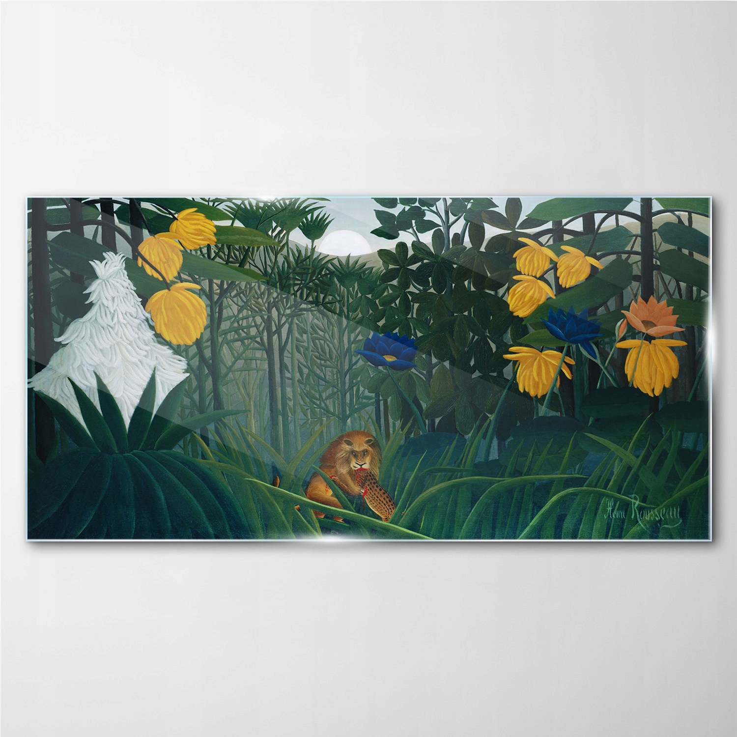 

Foto-obraz szklany Natura kwiaty lew 140x70 cm