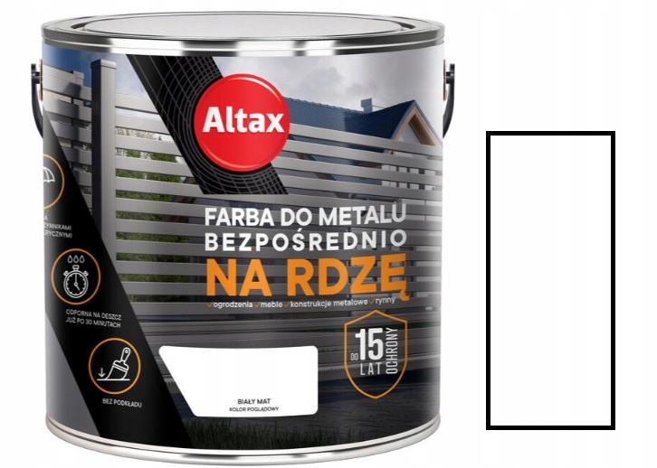 Altax Farba Do Metalu Na Rdzę Biały Mat 2.5L
