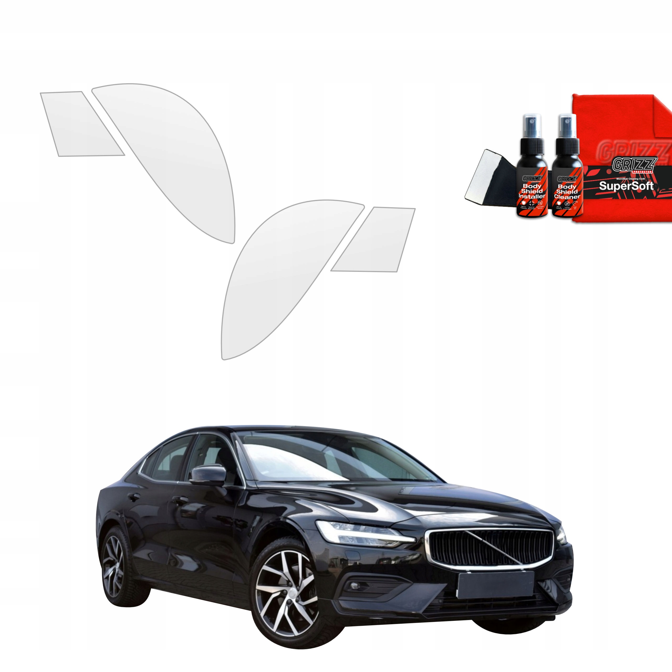 4v1 Fólie Ppf dýha na kola pro Volvo S60 3 Sedan 4D (2019-2024)