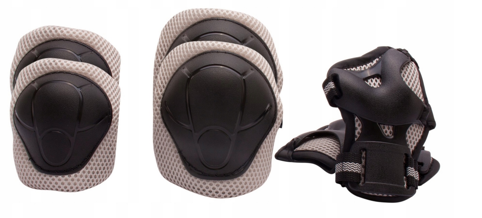 OCHRANIACZE NA ROLKI HULAJNOGĘ ROWER SZARE S EAN (GTIN) 5907798857746