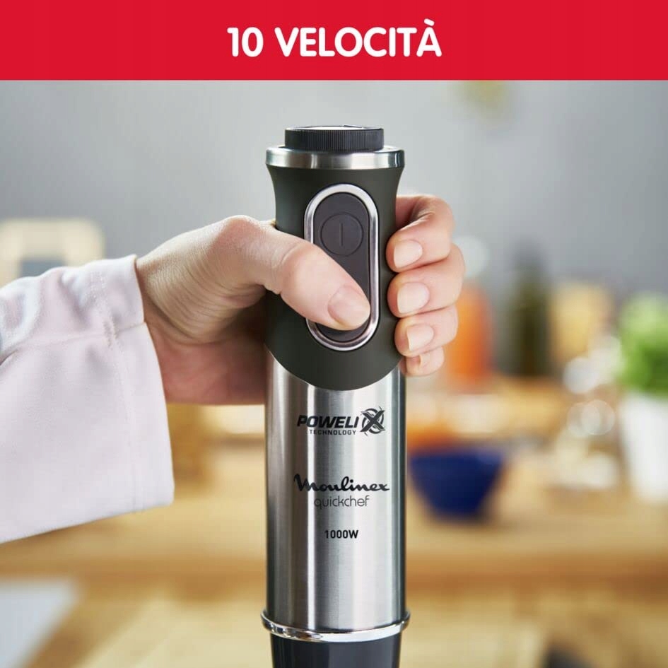 MOULINEX Quickchef Blender Ręczny 3w1 Technologia Powelix Stal Nierdzewna — miniatura 8