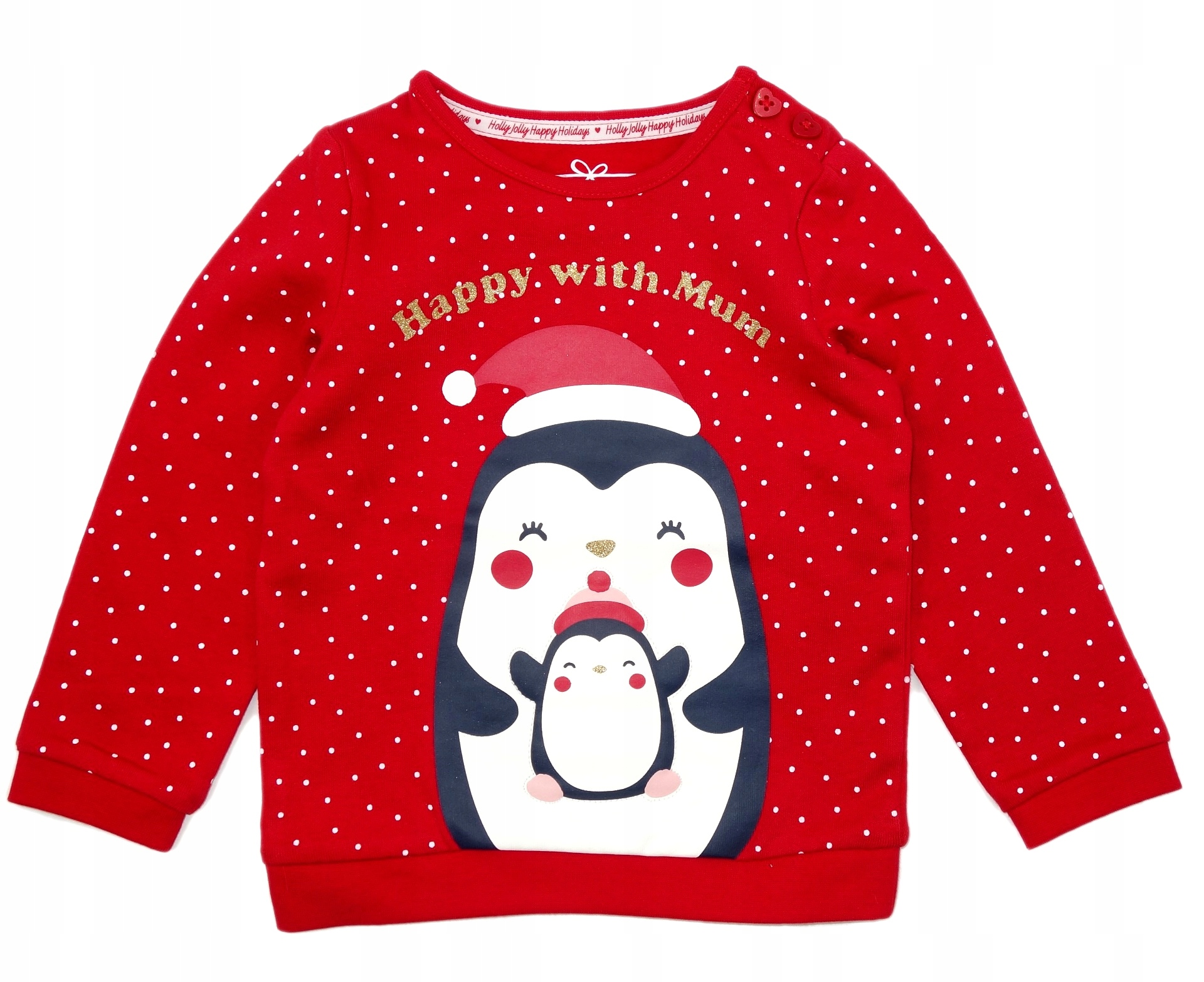 

C&a Bluza Dziecięca Świąteczna Pingwinek 86