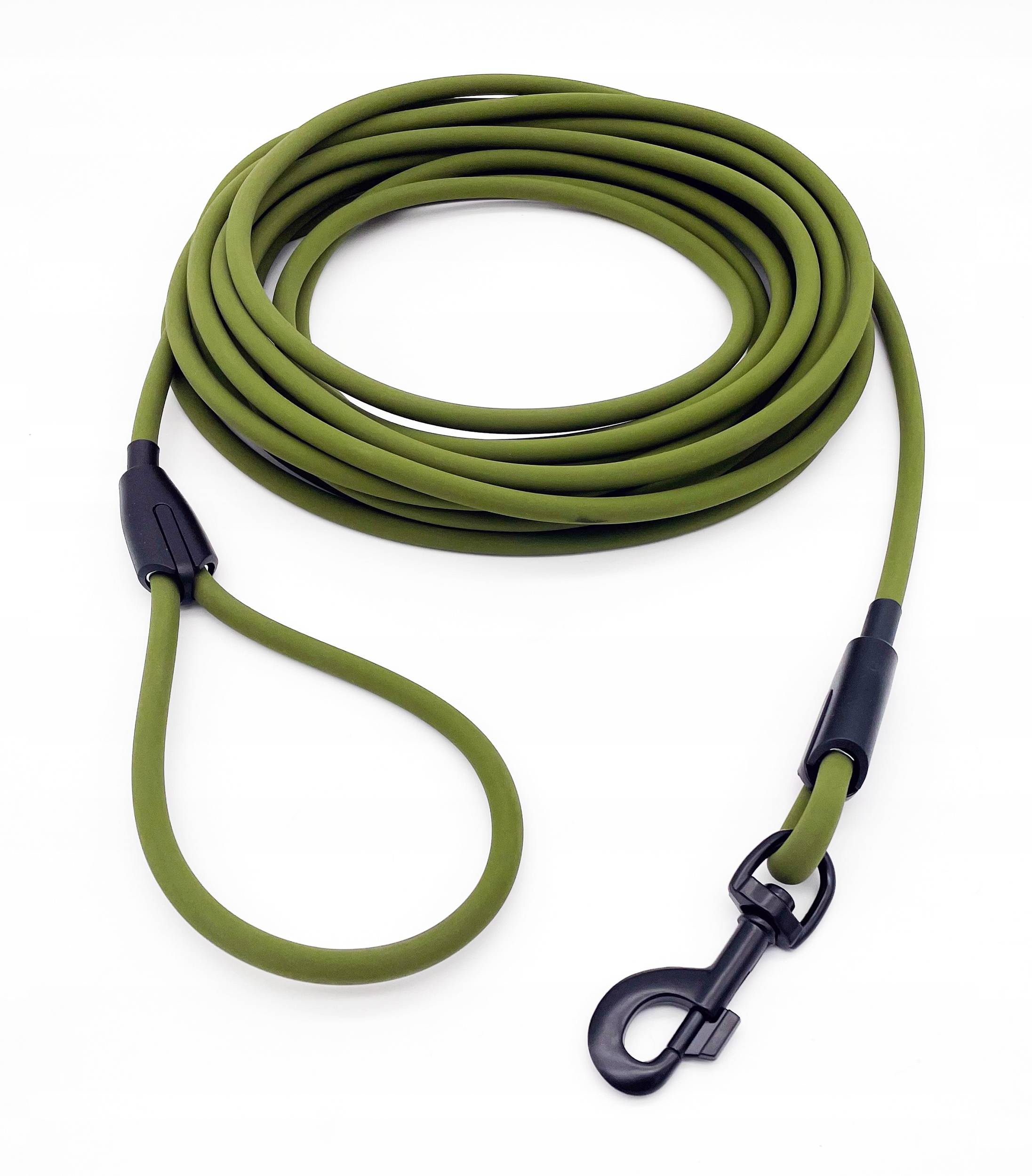 Levně Silná Vodítko Treningové vodítko biothane 5M voděodolná dark olive|ChromaPet