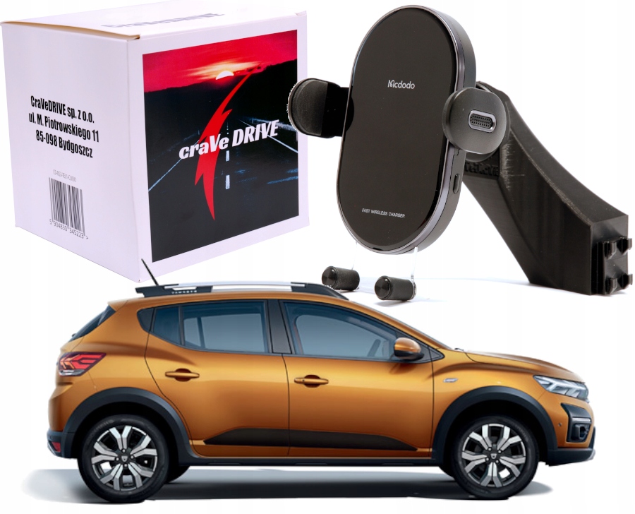 Uchwyt na telefon z ładowaniem Dacia Sandero 3