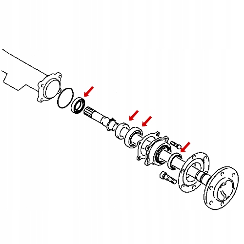 MB092432 - Колесный подшипник, привод заднего моста L200 PAJERO и