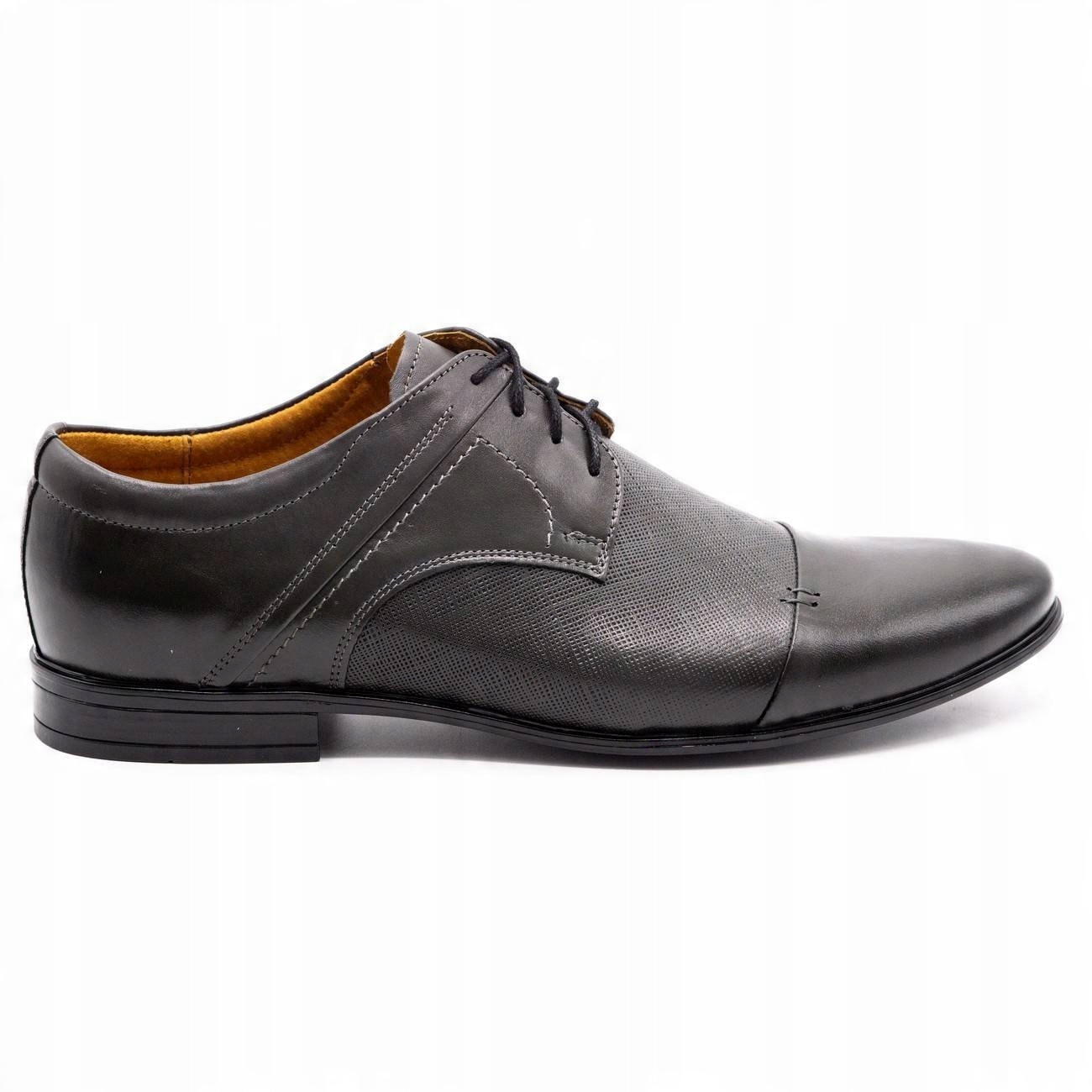 

Szare Skóra naturalna Buty Półbuty Olivier r.39