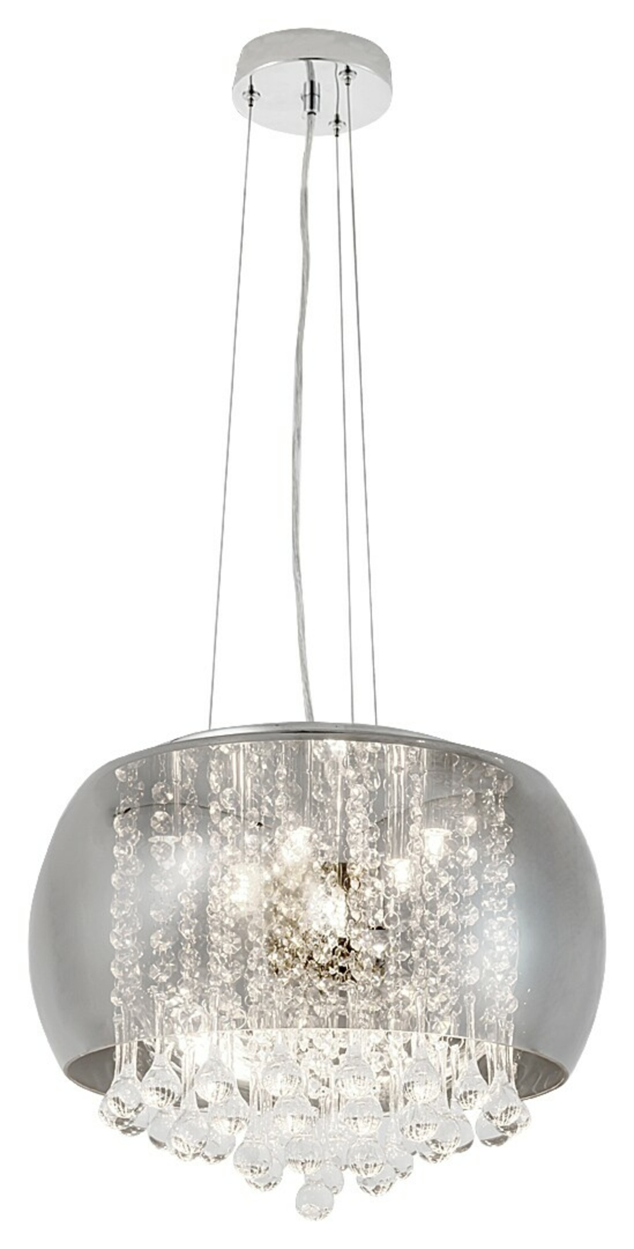 Závesné svietidlo Rabalux Ninelle G9 6x40W chróm dymové sklo, nastaviteľné