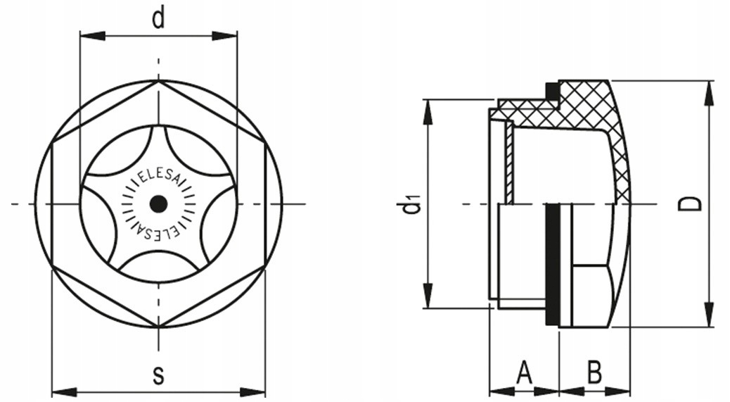 Wskaźnik poziomu oleju HFTX.20-3/4 oczko Producent Elesa+Ganter