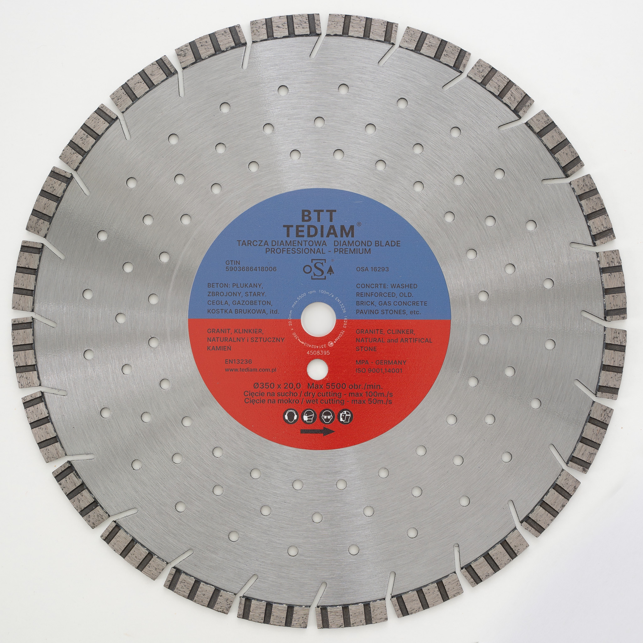 Diamantový Kotouč 350x20 mm Btt Beton Granit Bruk Turbo Premium Silný Stihl