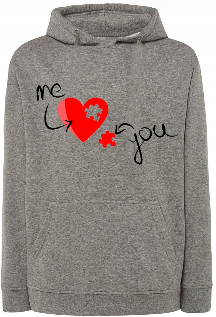 Valentýnská Mikina s potiskem Ty a já, láska vel. 5XL