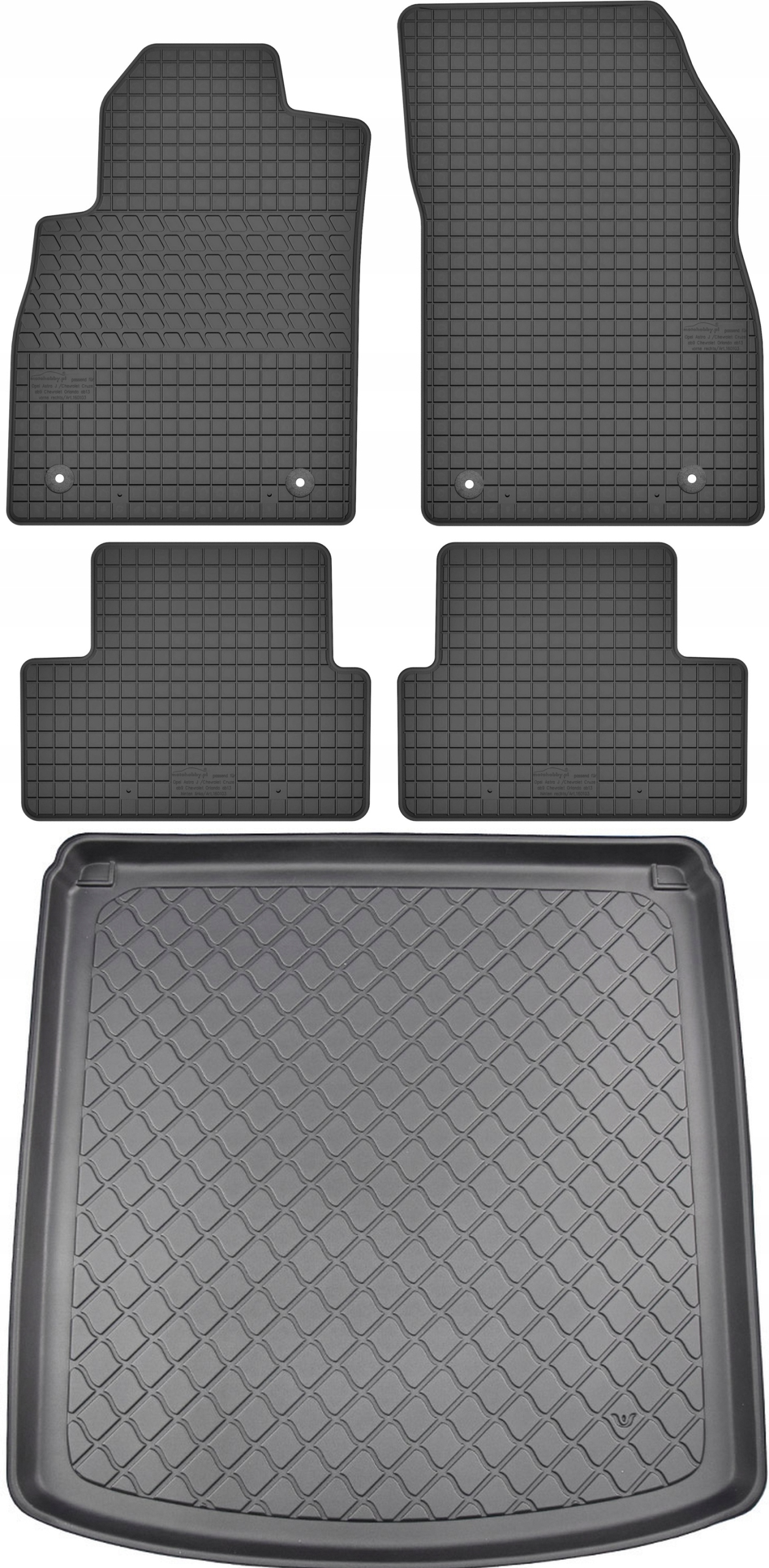 Opel Astra IV J Sedan 2012-2018 Koberce s rohožou