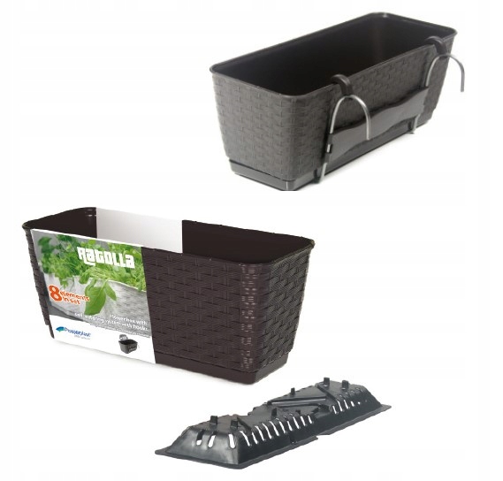 

Doniczka Ratolla Pw Balkonowa -Haki Antracytowy